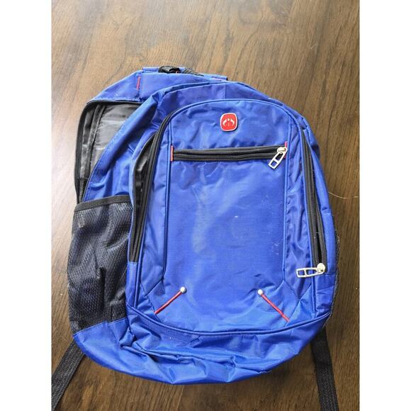 Blue Laptop Backpack with USB Port Lightweight Travel/School Bag - Picture 3 of 16